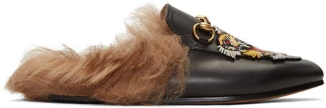 furry gucci slides